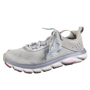 Under Armour Charged Assert 8 Women's 6 Gray White Marble Running Lightweight